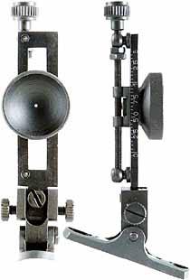 Creedmoor Vernier Tang Sight,
for Mid Range competition,
with 3" elevation and windage,
plus true Vertical alignment